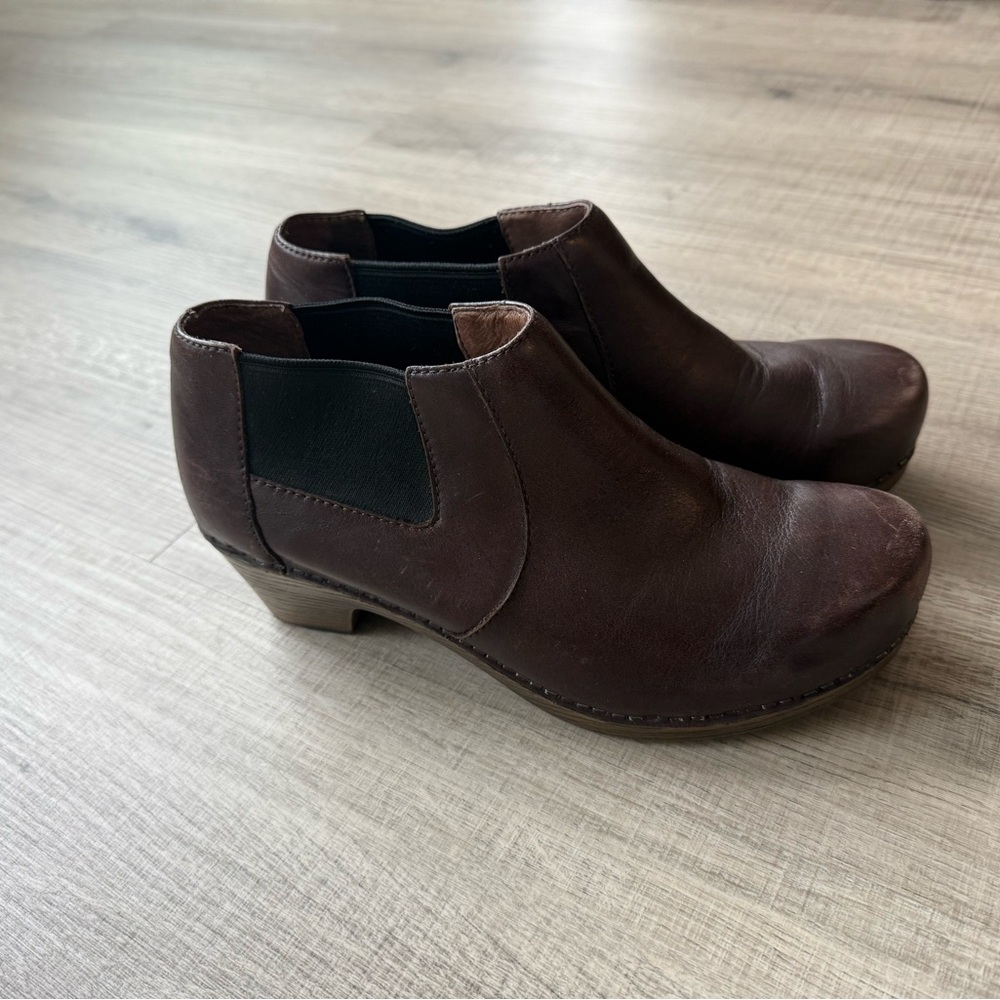 Dansko Brown Leather Ankle Booties